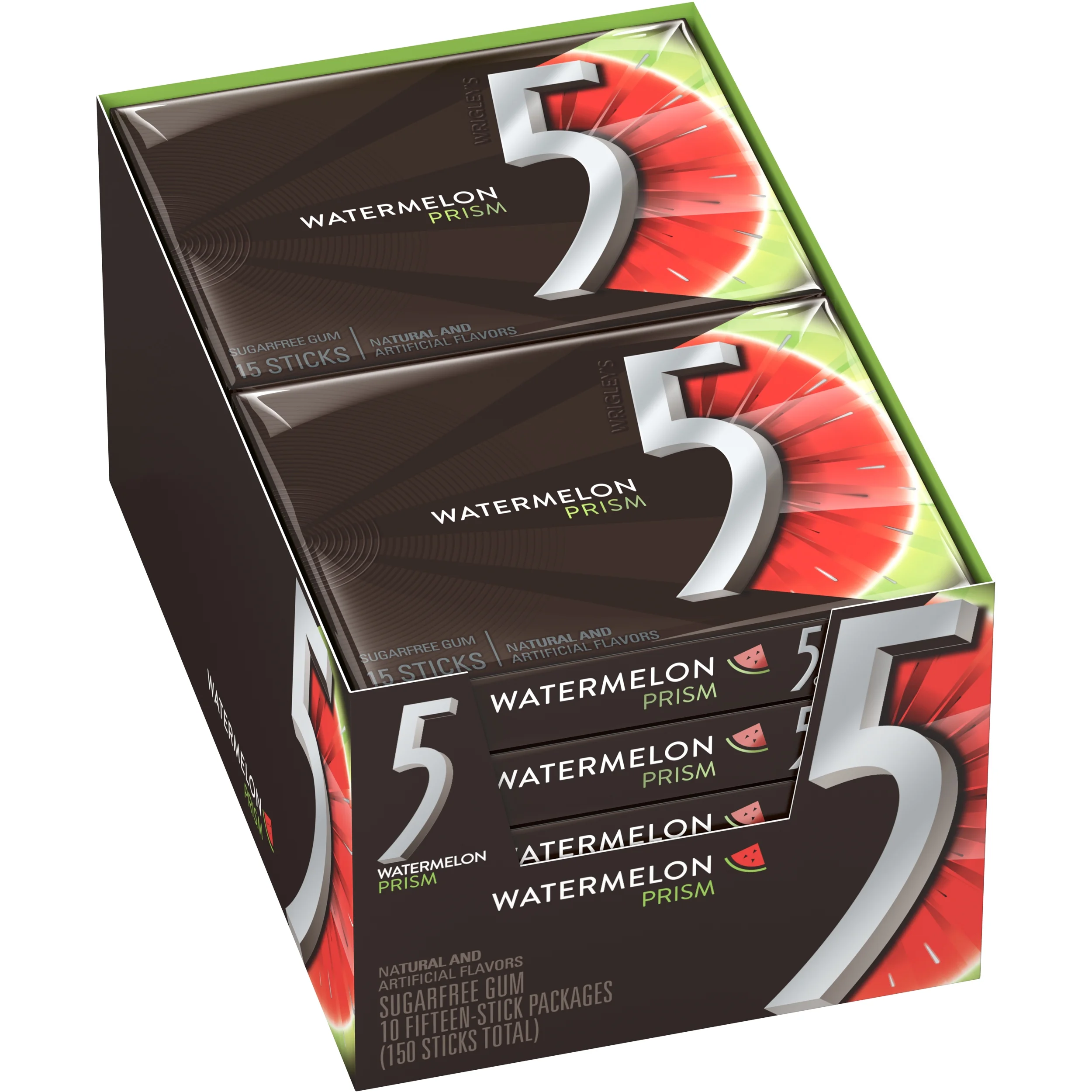 GUM 5 WATERMELON PRISM 10-15CT
