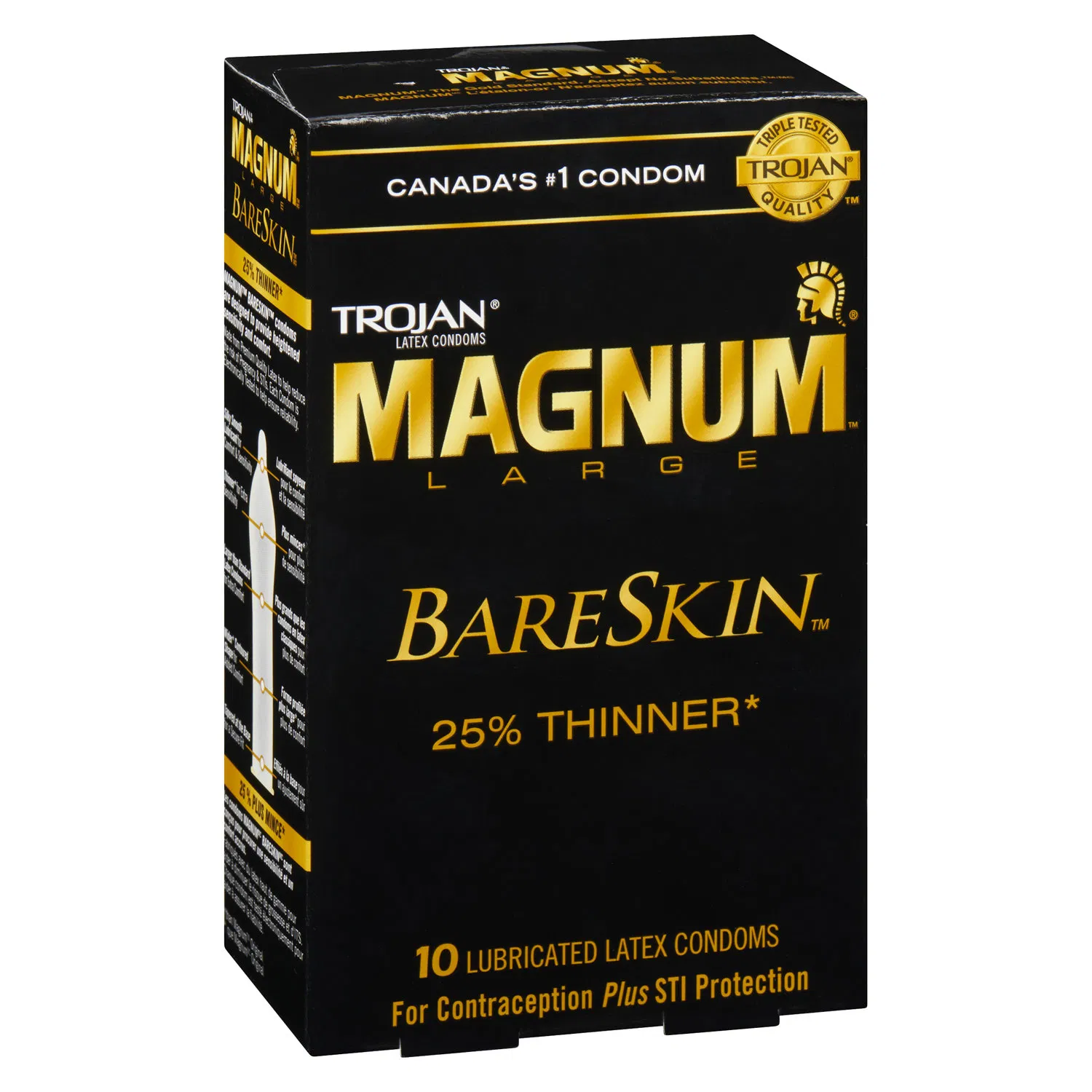 H&B Trojan BareSkin Black 6/3pk