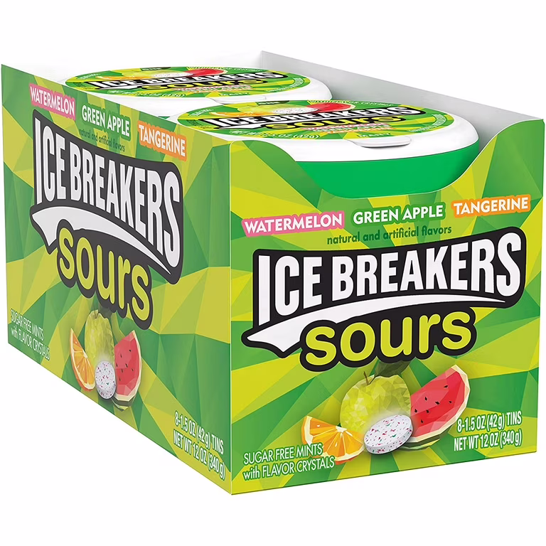 GUM ICE BREAKERS SOURS 8/1.5OZ