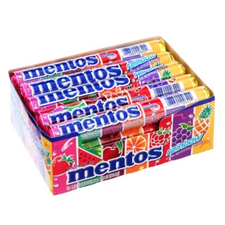 GUM MENTOS ROLL RAINBOW 15-1.32OZ