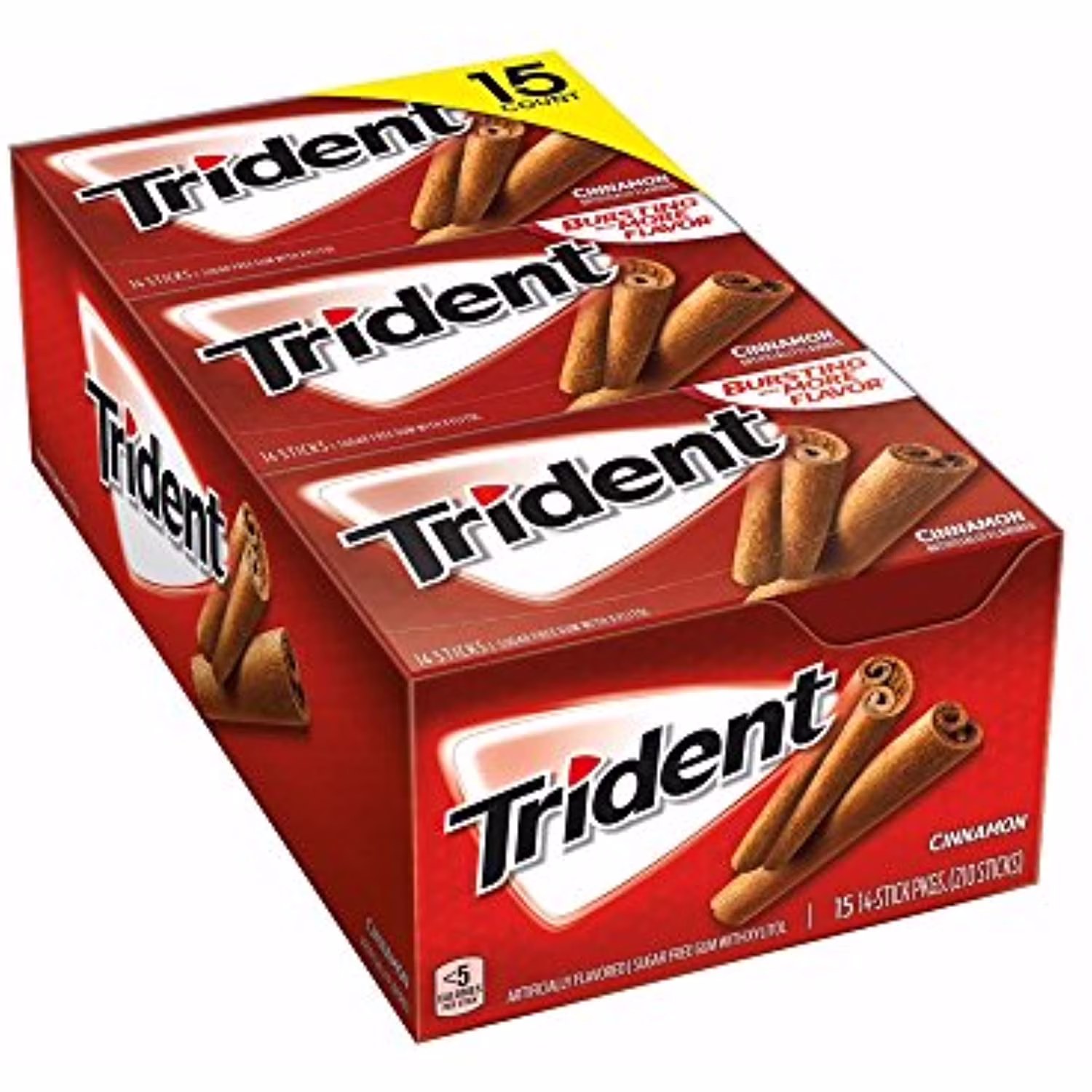 GUM TRIDENT CINNAMON 15-14CT
